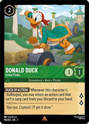Donald Duck - Lively Pirate (98/204) - Archazias Island Cold Foil