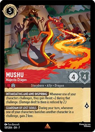 Mushu - Majestic Dragon (137/204) - Archazias Island Cold Foil