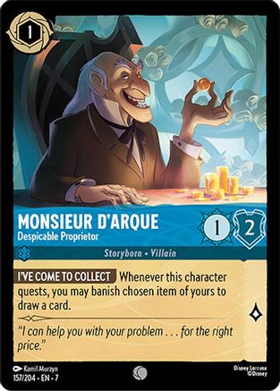 Monsieur D'Arque - Despicable Proprietor (157/204) - Archazias Island Cold Foil