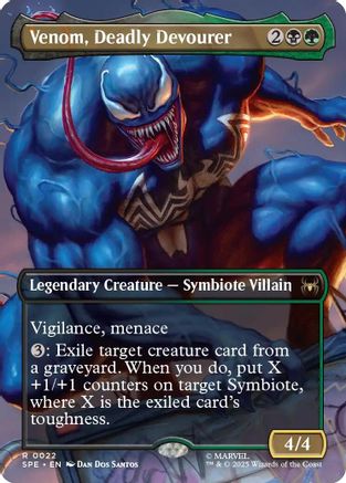 Venom, Deadly Devourer (Borderless) (SPE-022) - Marvel's Spider-Man: Eternal-Legal Foil