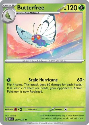 Butterfree 003/159  - Holofoil SV09 Journey Together - Rare