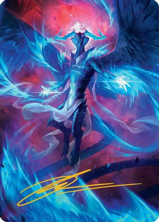 Ugin, Eye of the Storms Art Card (48/54) (Gold-Stamped Signature) (AATDM-048) - Art Series: Tarkir: Dragonstorm