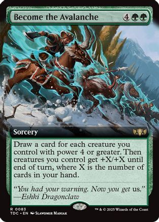 Become the Avalanche (Extended Art) (TDC-083) - Commander: Tarkir: Dragonstorm