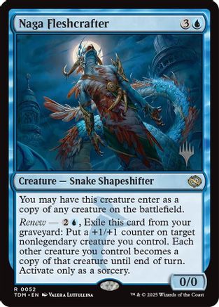 Naga Fleshcrafter (PPTDM-052) - Promo Pack: Tarkir: Dragonstorm Foil