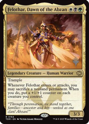 Felothar, Dawn of the Abzan (PPTDM-184) - Promo Pack: Tarkir: Dragonstorm