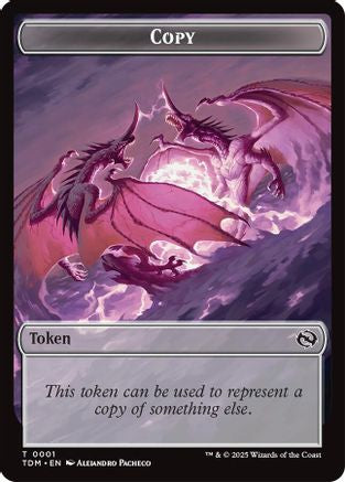 Copy // Monk Double-Sided Token (TDM-1 // 3) - Tarkir: Dragonstorm Foil