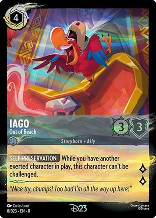 Iago - Out of Reach (8) - Disney Lorcana Promo Cards Holofoil