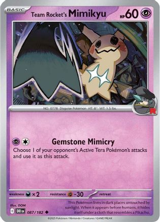 Team Rocket's Mimikyu 087/182  SV10 Destined Rivals - Uncommon