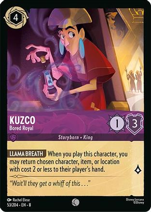 Kuzco - Bored Royal (53/204) - Reign of Jafar Cold Foil