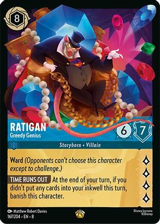 Ratigan - Greedy Genius (167/204) - Reign of Jafar Cold Foil