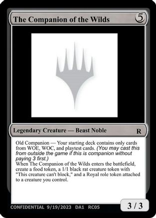 The Companion of the Wilds (-) - Un-Known Event Playtest Cards