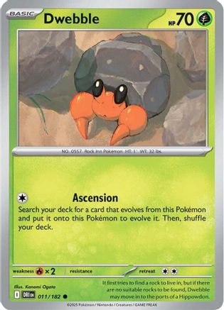 Dwebble 011/182  SV10 Destined Rivals - Common
