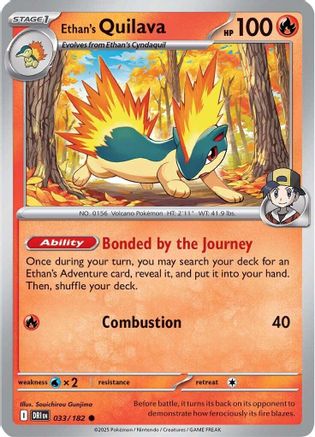 Ethan's Quilava 033/182  - Reverse Holofoil SV10 Destined Rivals - Common