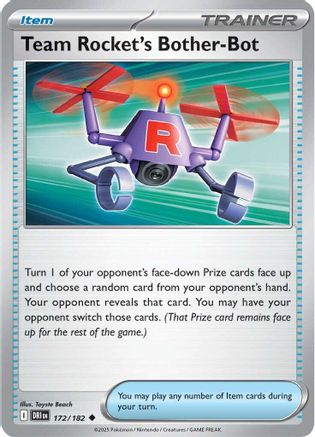 Team Rocket's Bother-Bot 172/182  - Reverse Holofoil SV10 Destined Rivals - Uncommon
