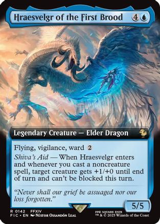 Hraesvelgr of the First Brood (Extended Art) (FIC-142) - Commander: FINAL FANTASY Foil