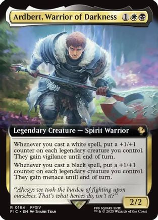 Ardbert, Warrior of Darkness (Extended Art) (FIC-164) - Commander: FINAL FANTASY Foil
