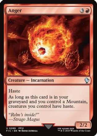 Anger (Surge Foil) (FIC-289) - Commander: FINAL FANTASY Foil