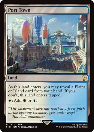 Port Town (Surge Foil) (FIC-412) - Commander: FINAL FANTASY Foil