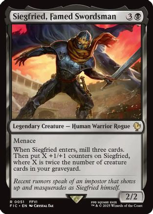 Siegfried, Famed Swordsman (Surge Foil) (FIC-051) - Commander: FINAL FANTASY Foil