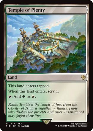 Temple of Plenty (Surge Foil) (FIC-437) - Commander: FINAL FANTASY Foil