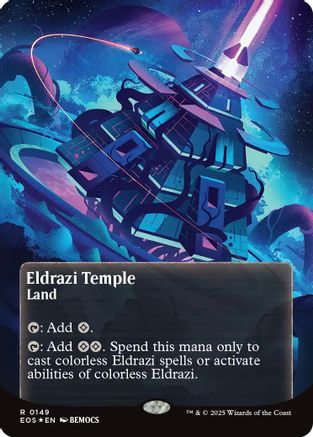 Eldrazi Temple (0149) (Borderless) (Galaxy Foil) (EOS-149) - Edge of Eternities: Stellar Sights Foil