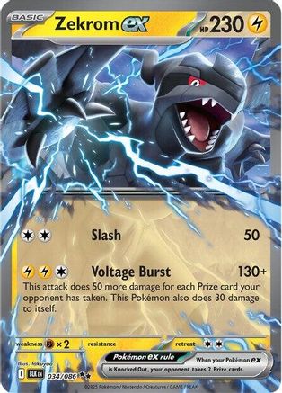 Zekrom ex 034/086  - Holofoil SV Black Bolt - Double Rare