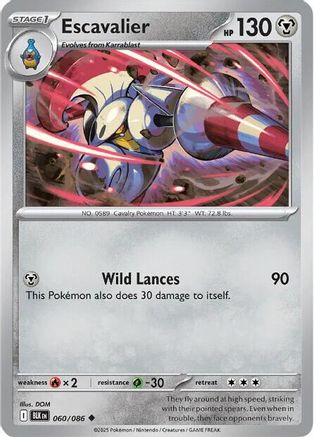 Escavalier 060/086  SV Black Bolt - Uncommon