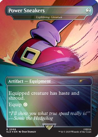 Power Sneakers - Lightning Greaves (Rainbow Foil) (SLD-2099) - Secret Lair Drop Series Foil