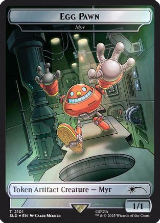 Egg Pawn - Myr Token (Rainbow Foil) (SLD-2101) - Secret Lair Drop Series Foil