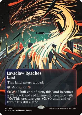 Lavaclaw Reaches (0067) (Borderless) (EOS-067) - Edge of Eternities: Stellar Sights Foil