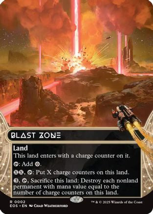 Blast Zone (0002) (Borderless) (EOS-002) - Edge of Eternities: Stellar Sights Foil
