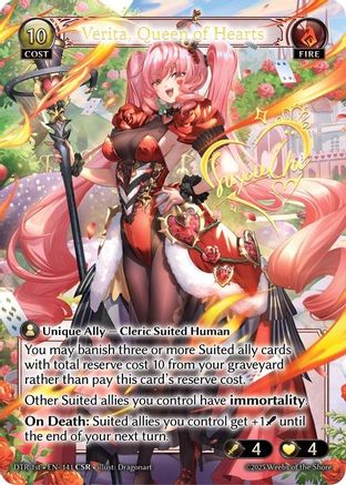 Verita, Queen of Hearts (CSR) (141) - Distorted Reflections Foil