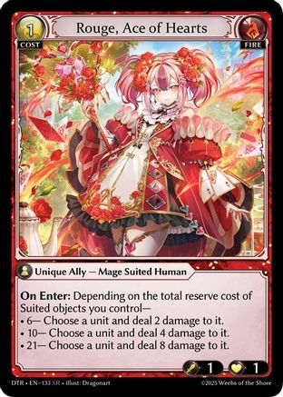 Rouge, Ace of Hearts (133) - Distorted Reflections