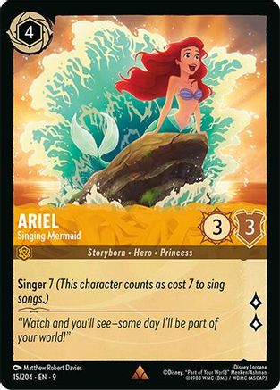 Ariel - Singing Mermaid (15/204) - Fabled Cold Foil