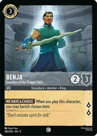 Benja - Guardian of the Dragon Gem (180/204) - Fabled Cold Foil