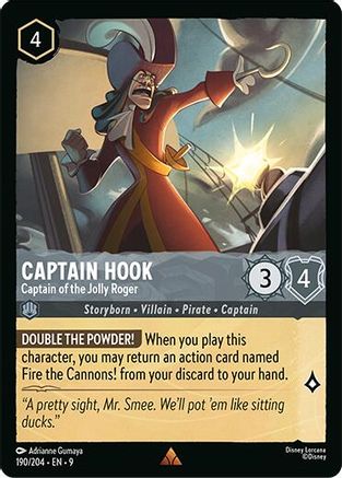 Captain Hook - Captain of the Jolly Roger (190/204) - Fabled Cold Foil