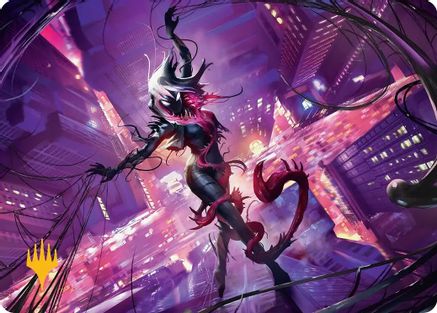Gwenom, Remorseless Art Card (Gold-Stamped Planeswalker Symbol) (AASPM-008) - Art Series: Marvel's Spider-Man