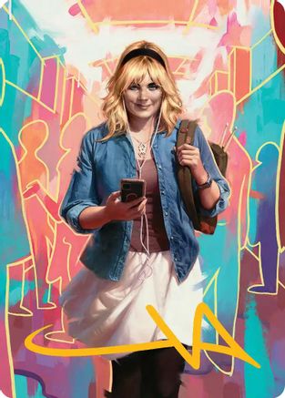 Gwen Stacy Art Card (Gold-Stamped Signature) (13/54) (AASPM-013) - Art Series: Marvel's Spider-Man