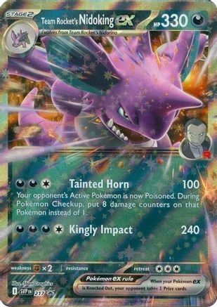 Team Rocket's Nidoking ex 217  - Holofoil SV Scarlet & Violet Promo Cards - Promo