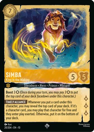 Simba - King in the Making (20/204) - Whispers in the Well Cold Foil
