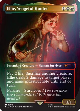 Ellie, Vengeful Hunter (Rainbow Foil) (SLD-2203) - Secret Lair Drop Series Foil