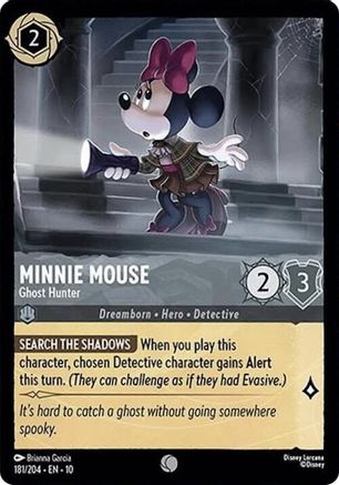 Minnie Mouse - Ghost Hunter (181/204) - Whispers in the Well Cold Foil