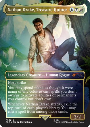 Nathan Drake, Treasure Hunter (Rainbow Foil) (SLD-2216) - Secret Lair Drop Series Foil