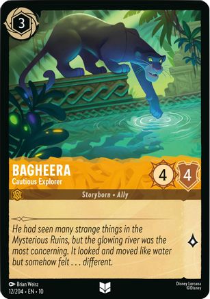 Bagheera - Cautious Explorer (12/204) - Whispers in the Well Cold Foil
