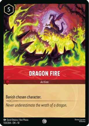 Dragon Fire (133/204) - Whispers in the Well Cold Foil