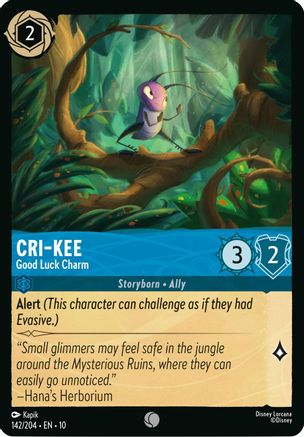 Cri-Kee - Good Luck Charm (142/204) - Whispers in the Well Cold Foil