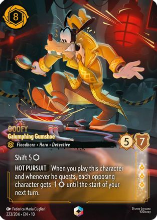 Goofy - Galumphing Gumshoe (Enchanted) (223/204) - Whispers in the Well Holofoil