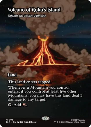 Volcano of Roku's Island - Valakut, the Molten Pinnacle (Borderless) (TLE-061) - Avatar: The Last Airbender: Eternal-Legal