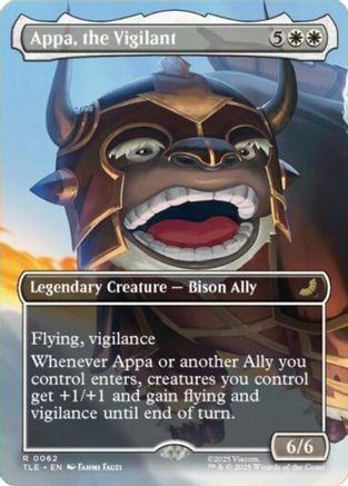 Appa, the Vigilant (Borderless) (TLE-062) - Avatar: The Last Airbender: Eternal-Legal Foil