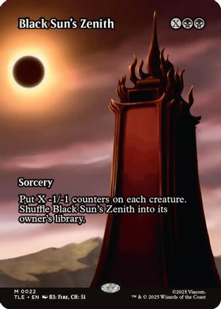 Black Sun's Zenith (Borderless) (TLE-022) - Avatar: The Last Airbender: Eternal-Legal Foil